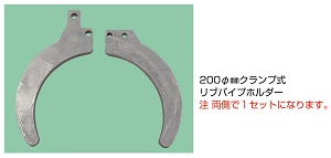 管径に合わせてホルダーを付け替え